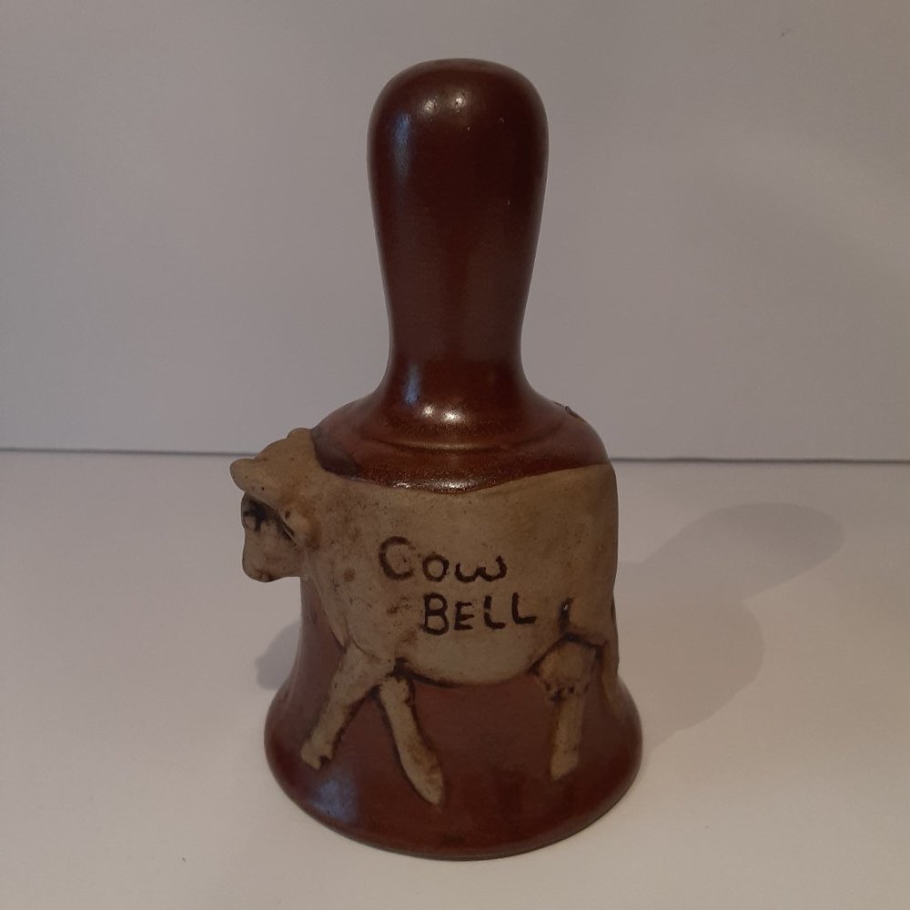 Vintage 1987 Ron Gordon Design Ceramic  3-D Cow Bell.